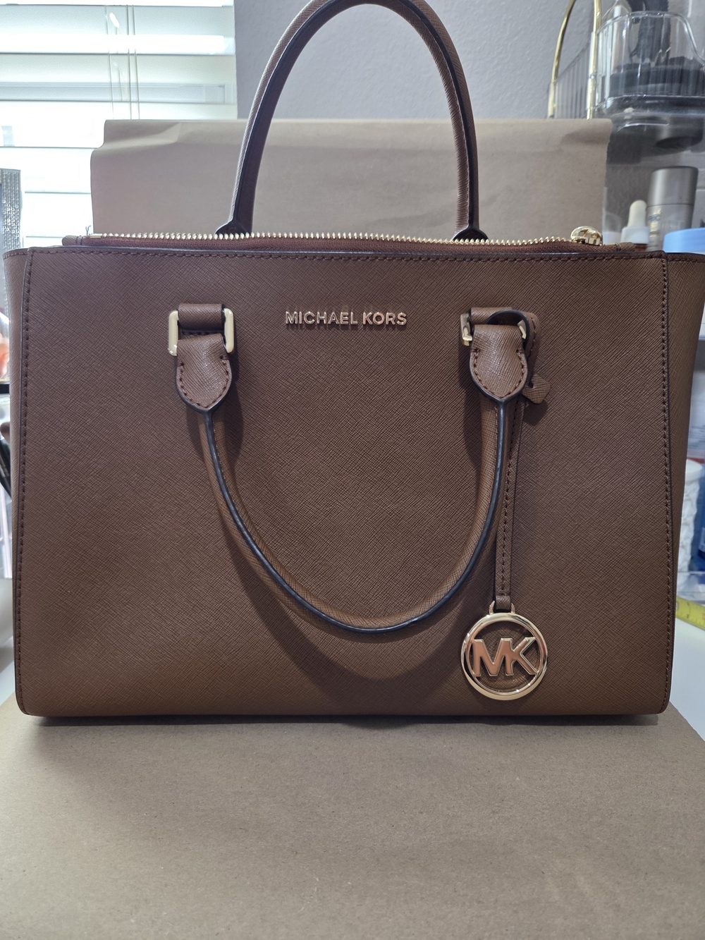 Michael Kors Brown Leather Satchel